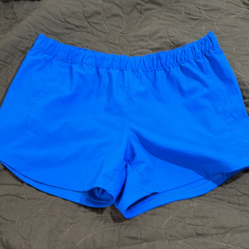 Columbia Blue Athletic Shorts Lightweight Elastic Waist